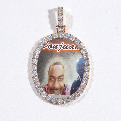 3D Oval Custom Picture Pendant