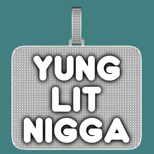 CUSTOM LETTER NECKLACE 3D BIG SQUARE