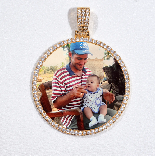 MEDIUM 3D CIRCLE CUSTOM PICTURE PENDANT