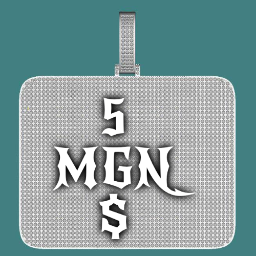 CUSTOM LETTER NECKLACE 3D BIG SQUARE