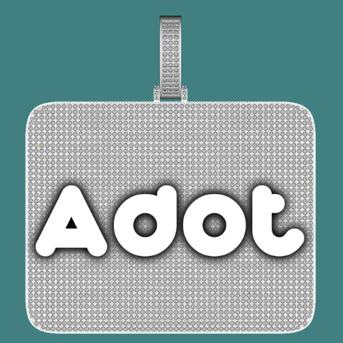 CUSTOM LETTER NECKLACE 3D BIG SQUARE
