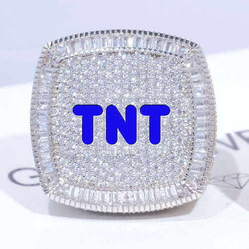 CUSTOM LETTER 3D ICED RING