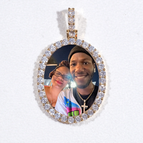 3D Oval Custom Picture Pendant