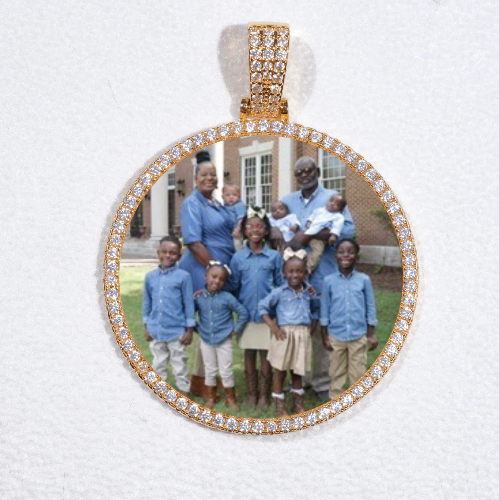 MEDIUM 3D CIRCLE CUSTOM PICTURE PENDANT