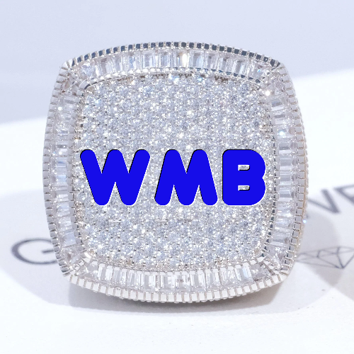 CUSTOM LETTER 3D ICED RING