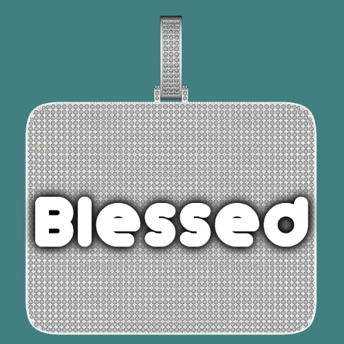 CUSTOM LETTER NECKLACE 3D BIG SQUARE