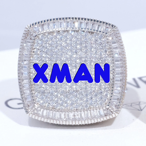 CUSTOM LETTER 3D ICED RING