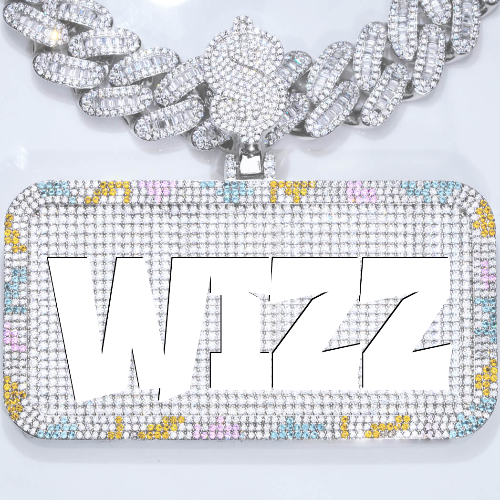 CUSTOM LETTER NECKLACE 3D COLORFUL SQUARE