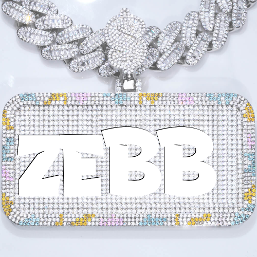 CUSTOM LETTER NECKLACE 3D COLORFUL SQUARE