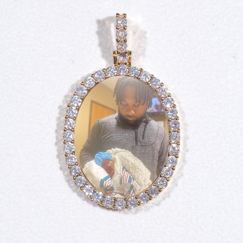 3D Oval Custom Picture Pendant