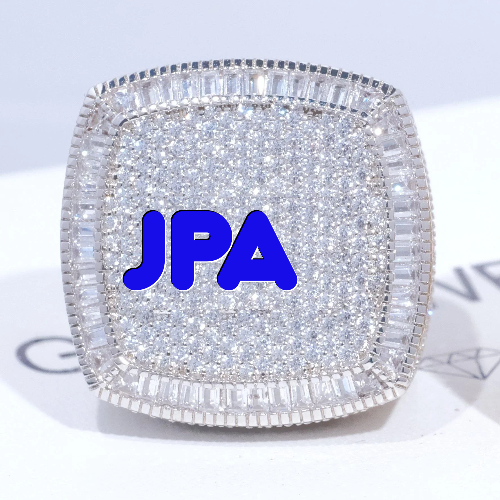 CUSTOM LETTER 3D ICED RING
