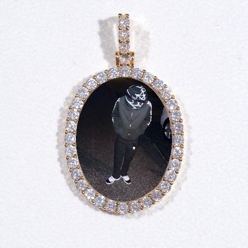 3D Oval Custom Picture Pendant