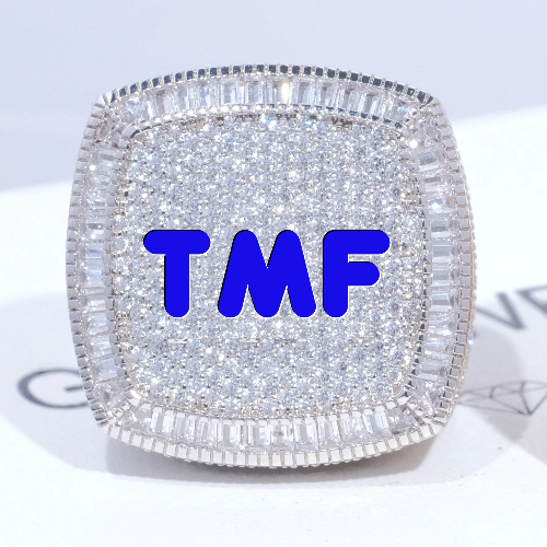 CUSTOM LETTER 3D ICED RING