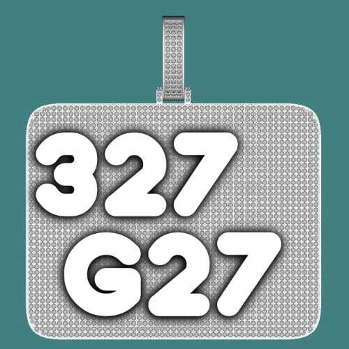 CUSTOM LETTER NECKLACE 3D BIG SQUARE