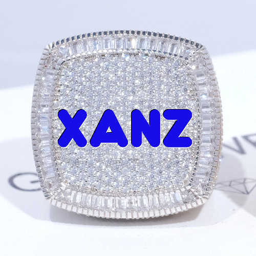 CUSTOM LETTER 3D ICED RING