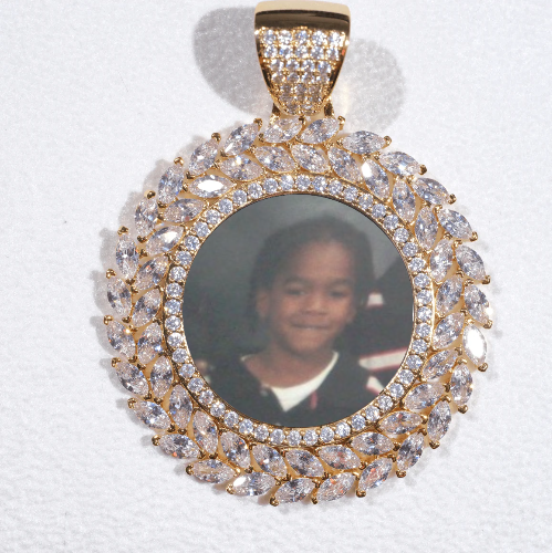 Large 3D Wheat Ear Custom Picture Pendant