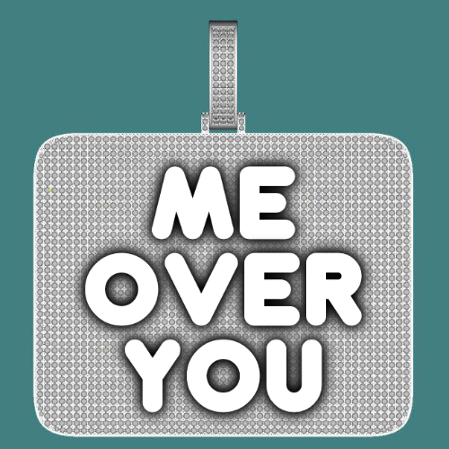 CUSTOM LETTER NECKLACE 3D BIG SQUARE