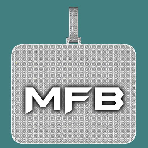 CUSTOM LETTER NECKLACE 3D BIG SQUARE