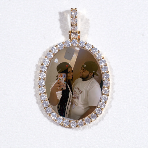 3D Oval Custom Picture Pendant