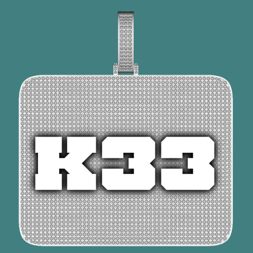 CUSTOM LETTER NECKLACE 3D BIG SQUARE