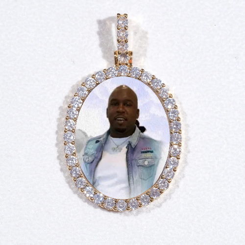 3D Oval Custom Picture Pendant