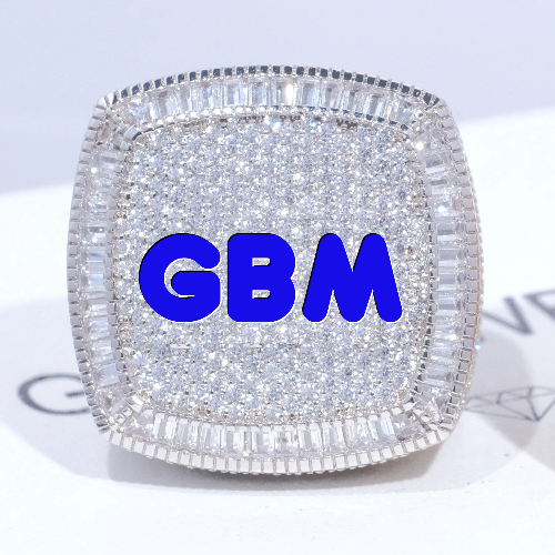 CUSTOM LETTER 3D ICED RING