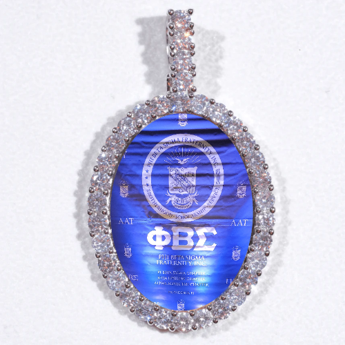 Large 3D Oval Custom Picture Pendant