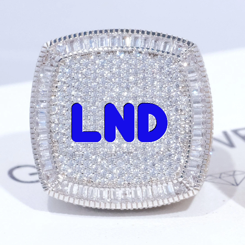 CUSTOM LETTER 3D ICED RING