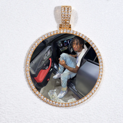 MEDIUM 3D CIRCLE CUSTOM PICTURE PENDANT