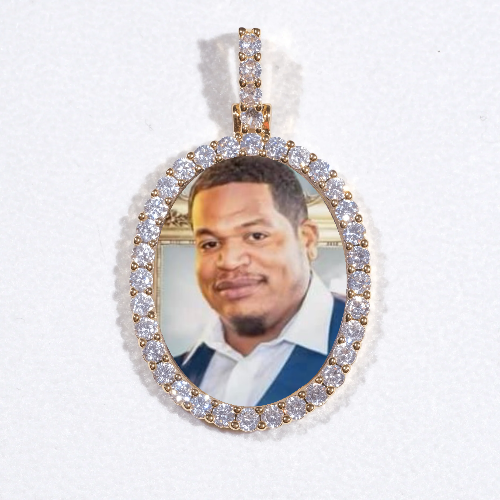 3D Oval Custom Picture Pendant