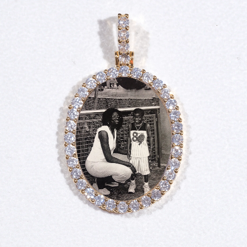 3D Oval Custom Picture Pendant