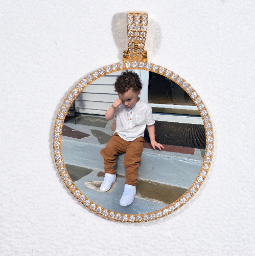 MEDIUM 3D CIRCLE CUSTOM PICTURE PENDANT