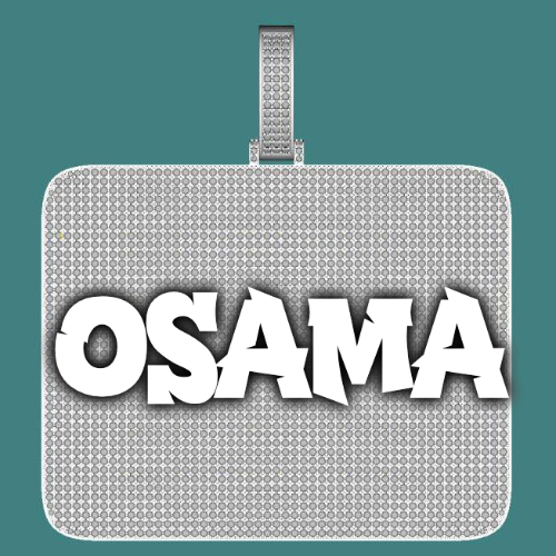 CUSTOM LETTER NECKLACE 3D BIG SQUARE