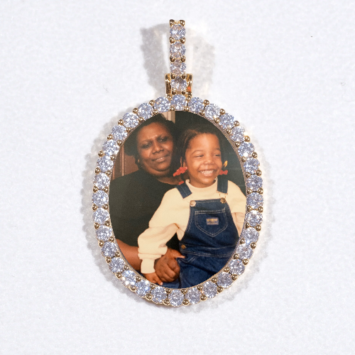 3D Oval Custom Picture Pendant
