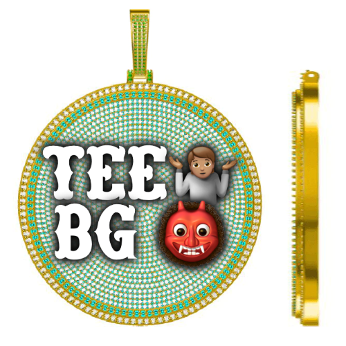CUSTOM LETTER NECKLACE 3D BIG DISC