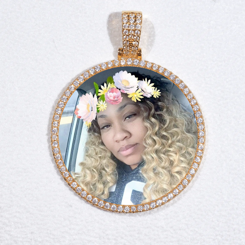 MEDIUM 3D CIRCLE CUSTOM PICTURE PENDANT