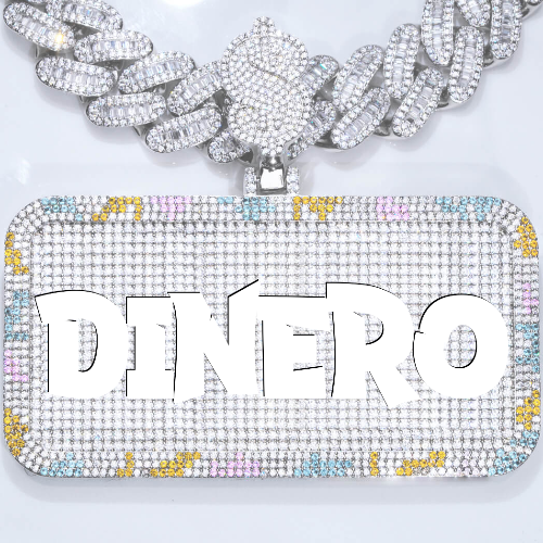 CUSTOM LETTER NECKLACE 3D COLORFUL SQUARE