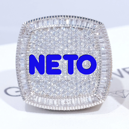 CUSTOM LETTER 3D ICED RING