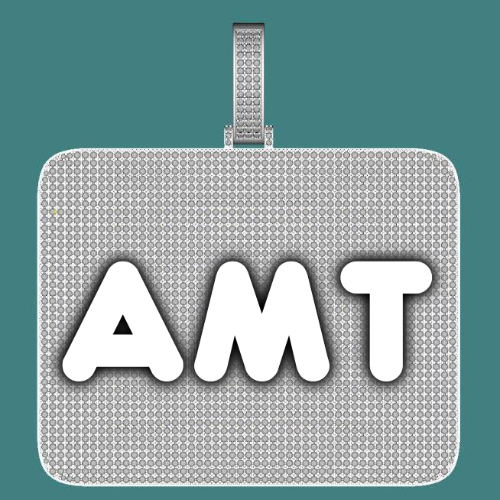 CUSTOM LETTER NECKLACE 3D BIG SQUARE