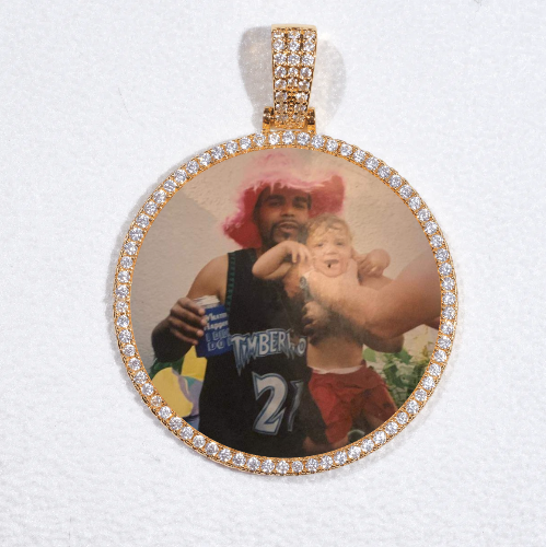 MEDIUM 3D CIRCLE CUSTOM PICTURE PENDANT