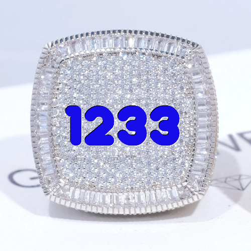 CUSTOM LETTER 3D ICED RING