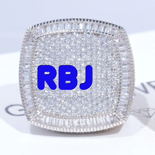 CUSTOM LETTER 3D ICED RING