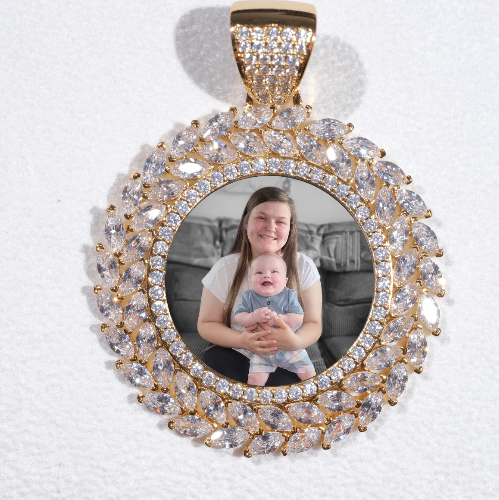 Large 3D Wheat Ear Custom Picture Pendant