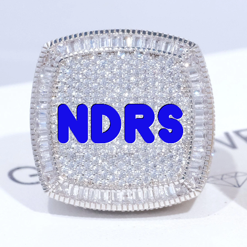 CUSTOM LETTER 3D ICED RING