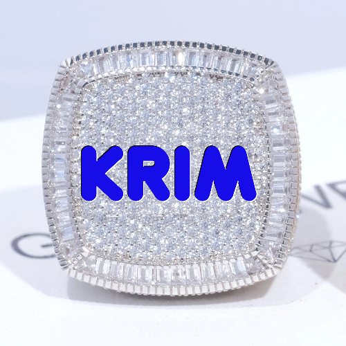 CUSTOM LETTER 3D ICED RING