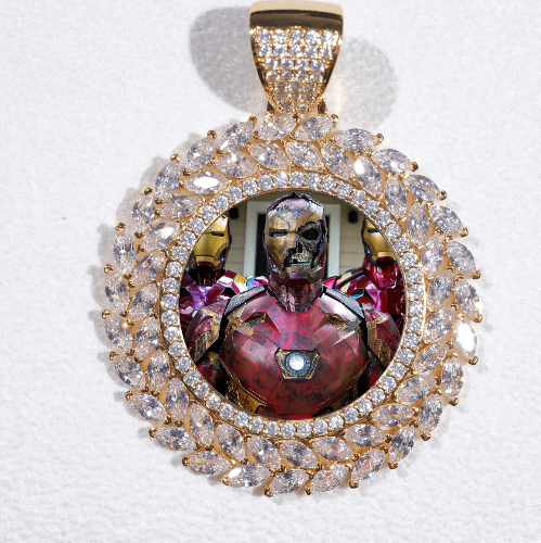 Large 3D Wheat Ear Custom Picture Pendant