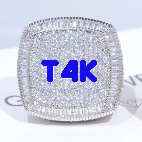 CUSTOM LETTER 3D ICED RING