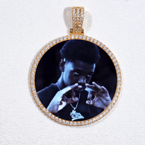 MEDIUM 3D CIRCLE CUSTOM PICTURE PENDANT