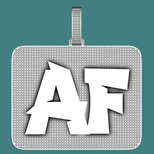 CUSTOM LETTER NECKLACE 3D BIG SQUARE