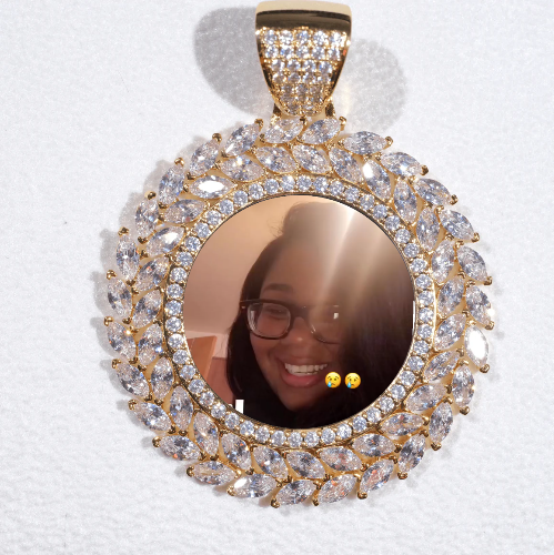 Large 3D Wheat Ear Custom Picture Pendant